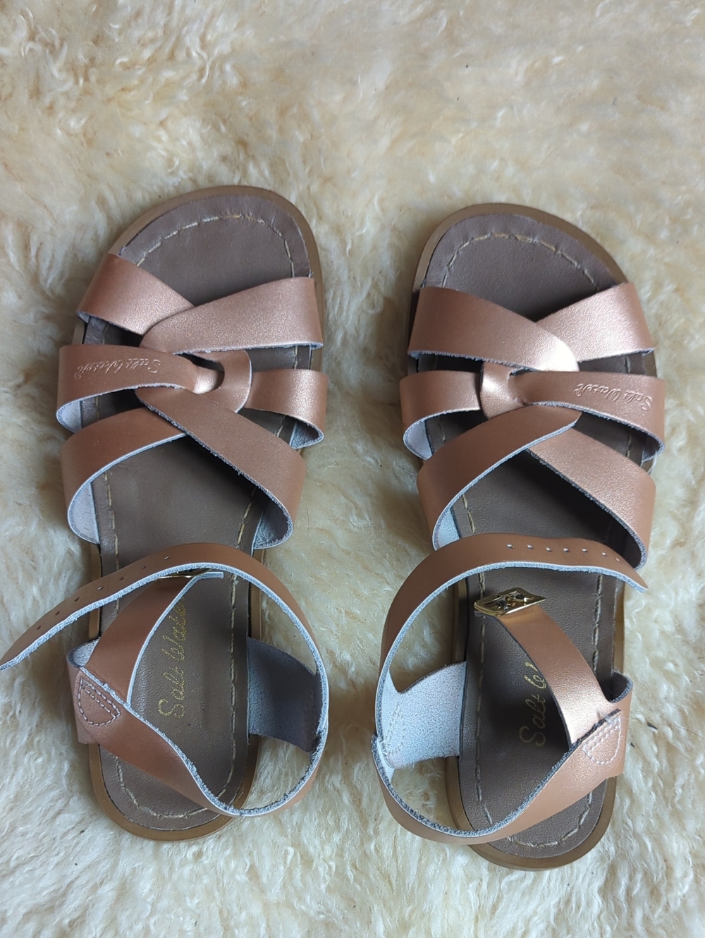 Rose Gold Salt Water Sandals - W8